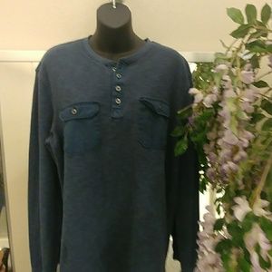 Rock & Republic Microstriped Henley Top